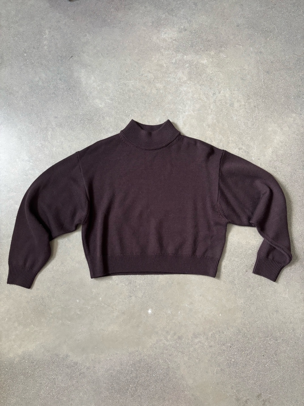 Aritzia Wilfred Free Mock Neck Sweater | Brown | Size M